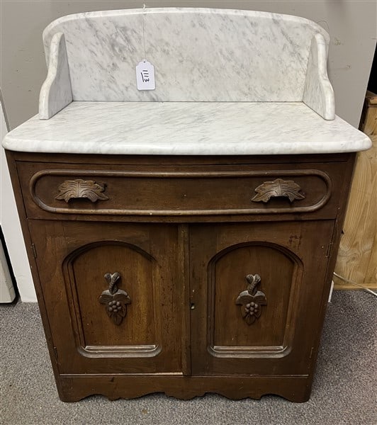 Victorian Marble Top Commode: Victorian Marble Top Commode