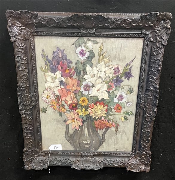 O/C Still Life, A Stuart Weir 27x31: O/C Still Life, A Stuart Weir 27x31