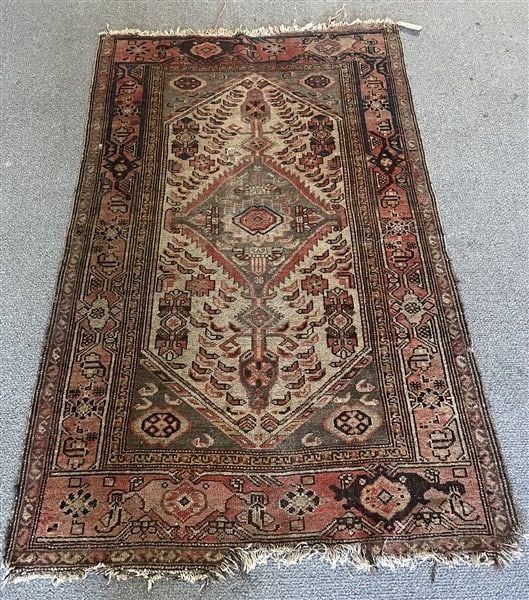 100+ Year Old Persian Rug approx. 4 x 6 (1 of 4)