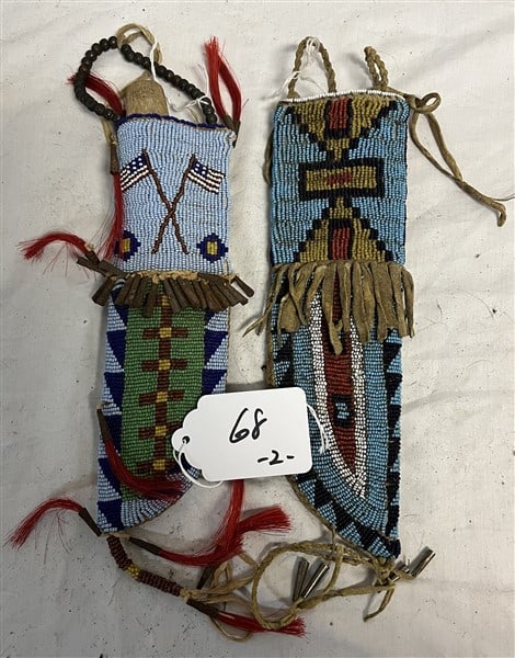 2 Beaded Knife Sheaths (1 of 2)
