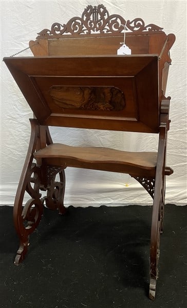 Walnut Victorian Portfolio Stand (1 of 2)