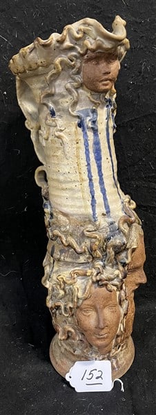 21" Drip Glaze Pottery Ewer (1 of 3)