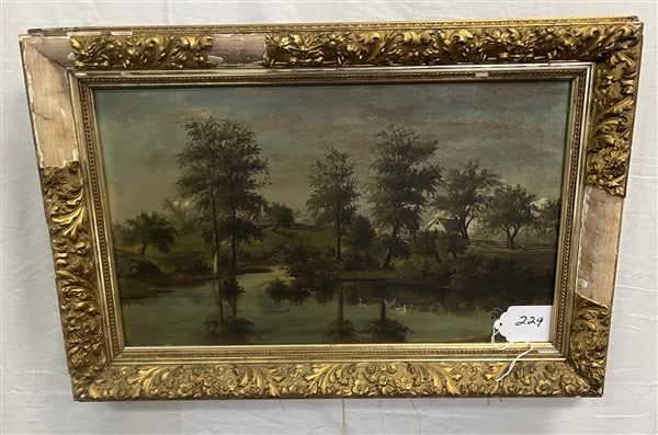 19th Cent Framed Riverscape (1 of 2)