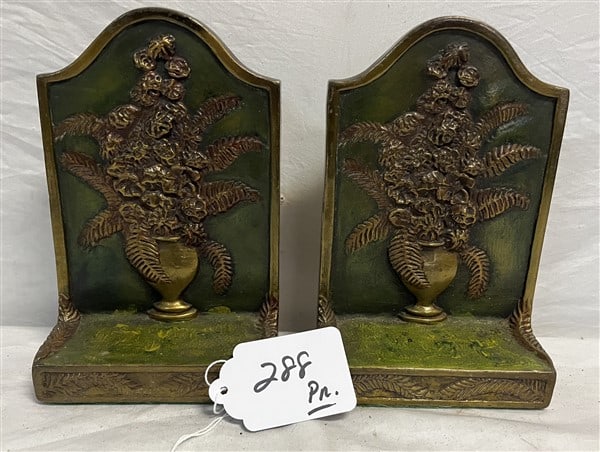 Pr 8" Brass Bookends (1 of 5)