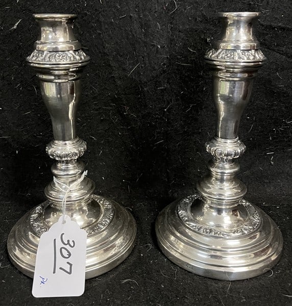 Pr of 9 1/2" Weighted Sterling Candlesticks (1 of 3)