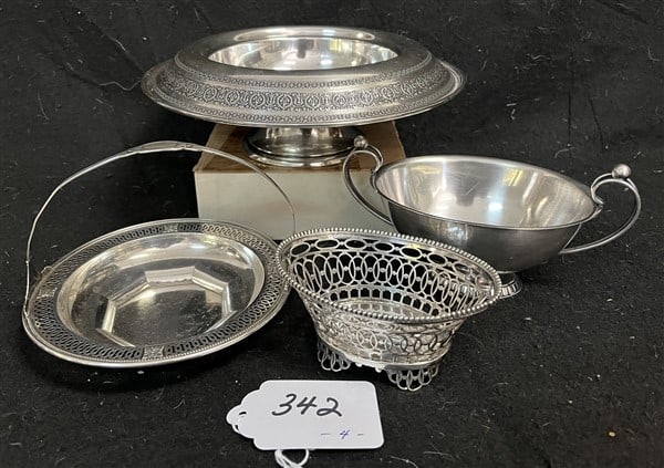 4 Sterling Bowls approx. 19 Troy (1 of 2)