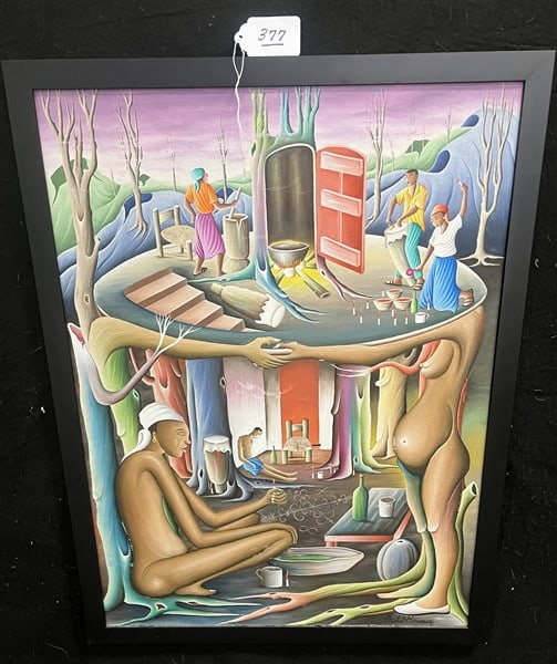 Islander Art, Acrylic on Canvas, sgnd: Islander Art, Acrylic on Canvas, sgnd