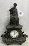 Figural 17" Metal Mantle Clock