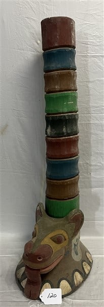 36" Carved NW Coast Totem (1 of 3)