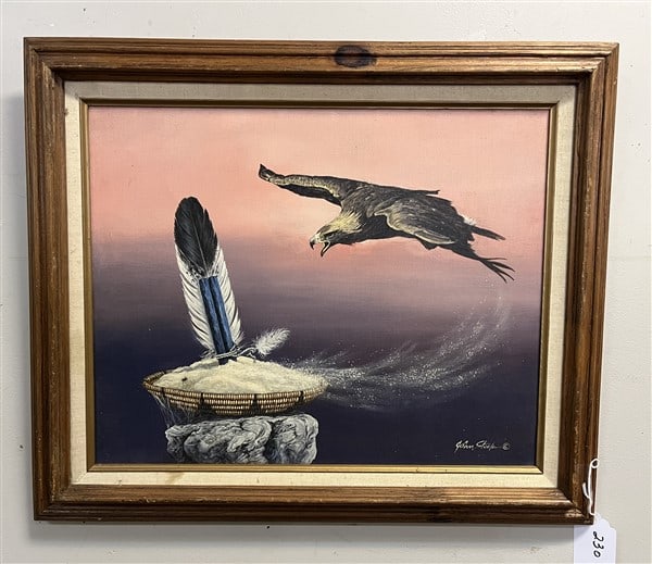 Framed Hopi Art, John Steele 21 x 25 (1 of 3)