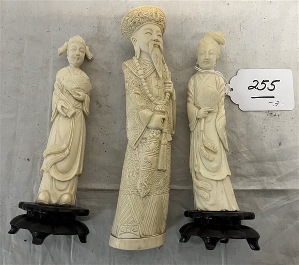 2 Carved Figures approx. 9" tall (1 of 6)