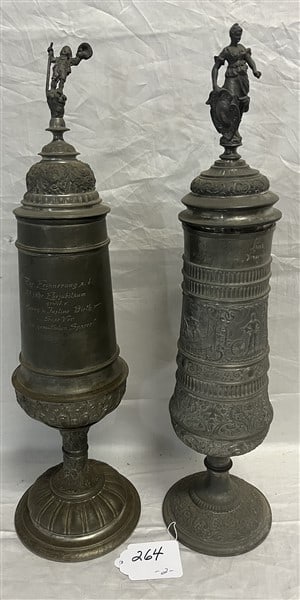 Two 21" Pewter Steins (1 of 2)