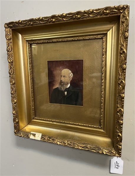 19th Cent Framed Portrait 18 x 19" (1 of 3)