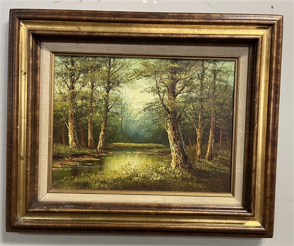 O/C Forest Scene, sgnd Wilson (1 of 2)