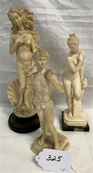 3 Italian Decorative Statues: 3 Italian Decorative Statues