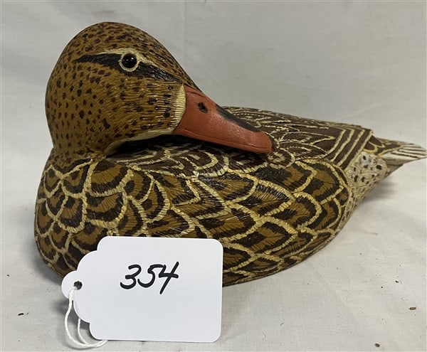 10 1/2" Carved Decoy, N. Cole '89 (1 of 2)