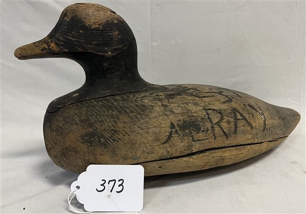 16" Wooden Decoy, M. Ray '39: 16" Wooden Decoy, M. Ray '39