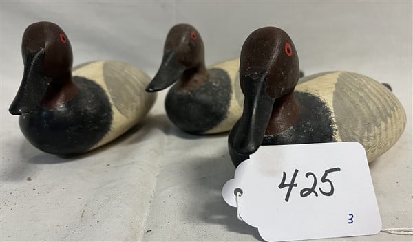 Three 9" Capt Jobes Decoys: Three 9" Capt Jobes Decoys
