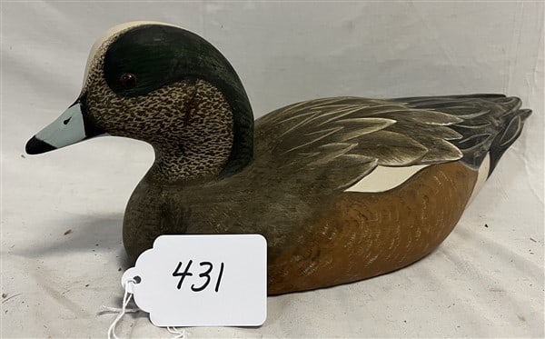 Carved Decoy painted by Barbara Benson: Carved Decoy painted by Barbara Benson