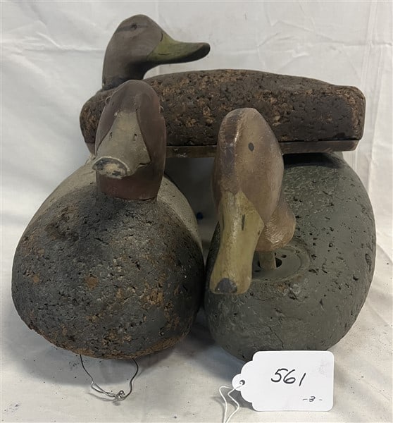 3 Vintage Cork Decoys (1 of 2)