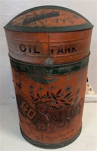 Troy Stamping Co - 60 Gallon Queen City Oil Tank: Troy Stamping Co - 60 Gallon Queen City Oil Tank