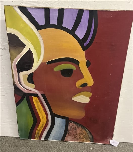 Unframed Abstract Portrait Melanie Alvarez '85 - 30" x 40": Unframed Abstract Portrait Melanie Alvarez '85 - 30" x 40"