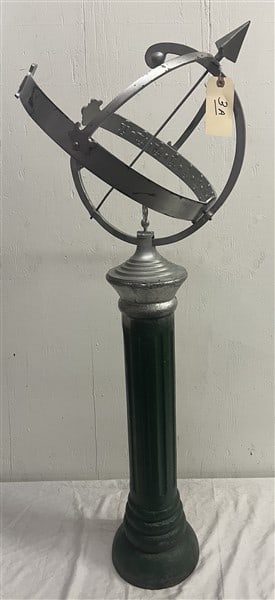 iron Armillary on Pedestal (1 of 2)