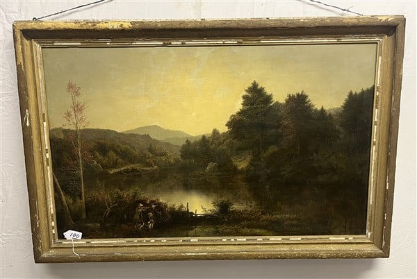 19th Cent Masterpiece Landscape 38 x 59, (1 of 6)