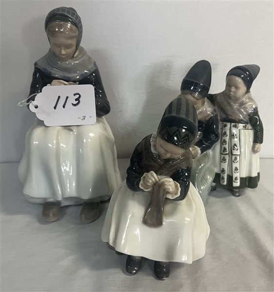 3 Pc Lot of Royal Copenhagen Figures (1 of 4)