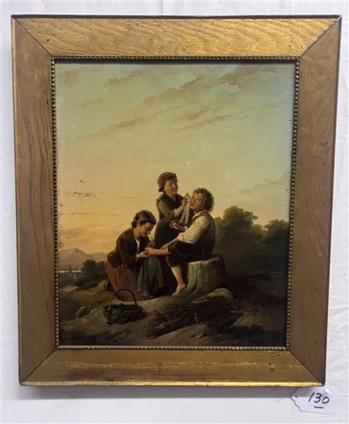 19th Cent framed O/C 19 x 22 (1 of 3)