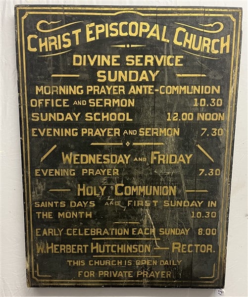 Episcopal Wooden Sign 26 x 48: Episcopal Wooden Sign 26 x 48
