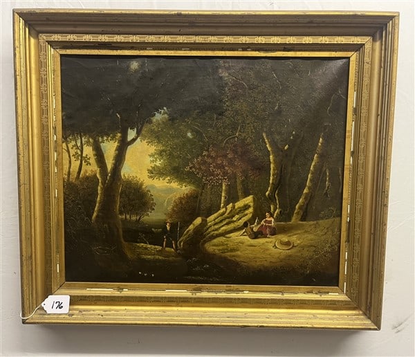 19th Cent Scenic Landscape, sgnd lower right 32 x 37 (1 of 4)