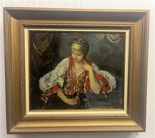 19th Cent O/C sgnd and dated 29 x 33 (1 of 4)