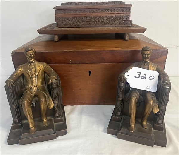 Document, Letter Box, 7" Lincoln Bookends, Mirror (1 of 3)