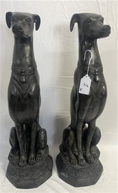 Pr. of 31" Bronzed Dogs