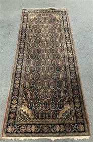 Fine Handmade Persian Long Rug - 3'7" x 9'