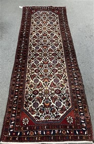 50 Year Old Hamadan Long Rug 3'6" x 9'2"