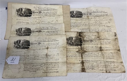 Lot of 19th Cent. Signed Documents