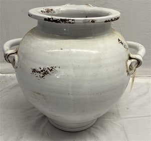 Large Glazed 18.5" Terra-Cotta Pot
