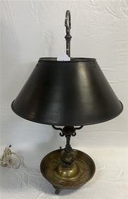 Boulloite Lamp with Tin Shade - 21"h overall