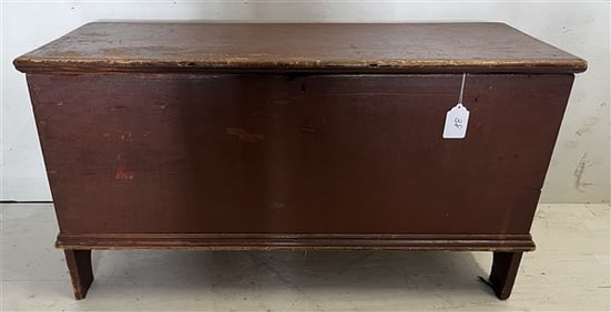 19th Cent. American Blanket Box in Red Paint