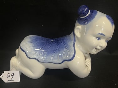 14" Japanese Porcelain Pillow