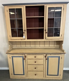 Custom Made 2 Part Country Cupboard by Barton & Sharpe - 68"w x 88"h