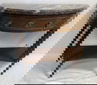 Louis XVI Ormolu Mounted Mahogany Console with Specimen Marble