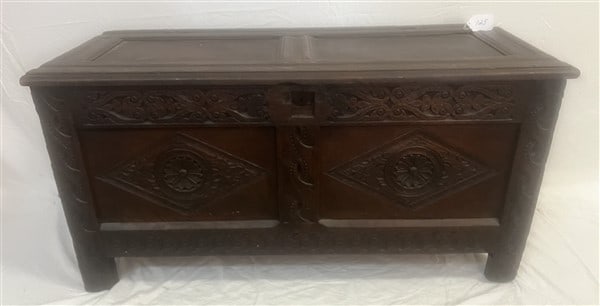 18th Cent. Carved Walnut Continental Box (1 of 4)