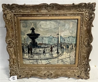 Vintage o/c Paris Street Scene