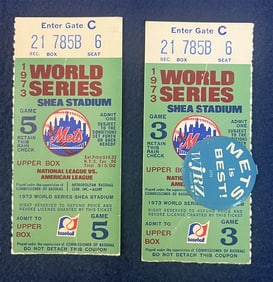 1973 NY Mets Game 5 World Series Tickets