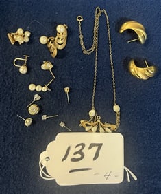 4 Pair 14k Earrings