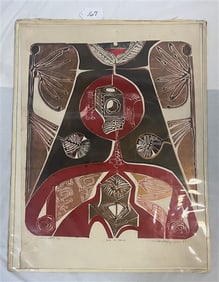 Lithograph, "Rite of Spring" Pencil Signed 1968 22" x 29.5"