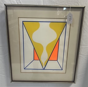 Pencil Signed Abstract Litho - 20" x 23"